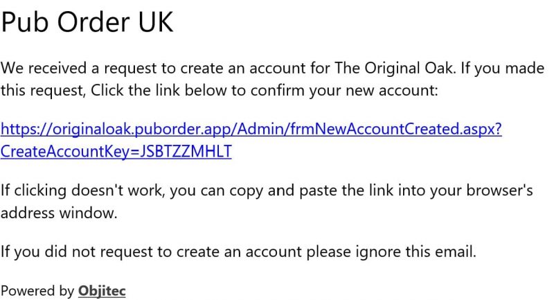 email pub order email